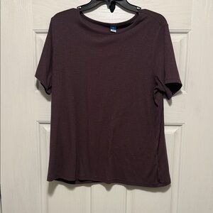 Old Navy Women's Rich Brown Short Sleeve Top